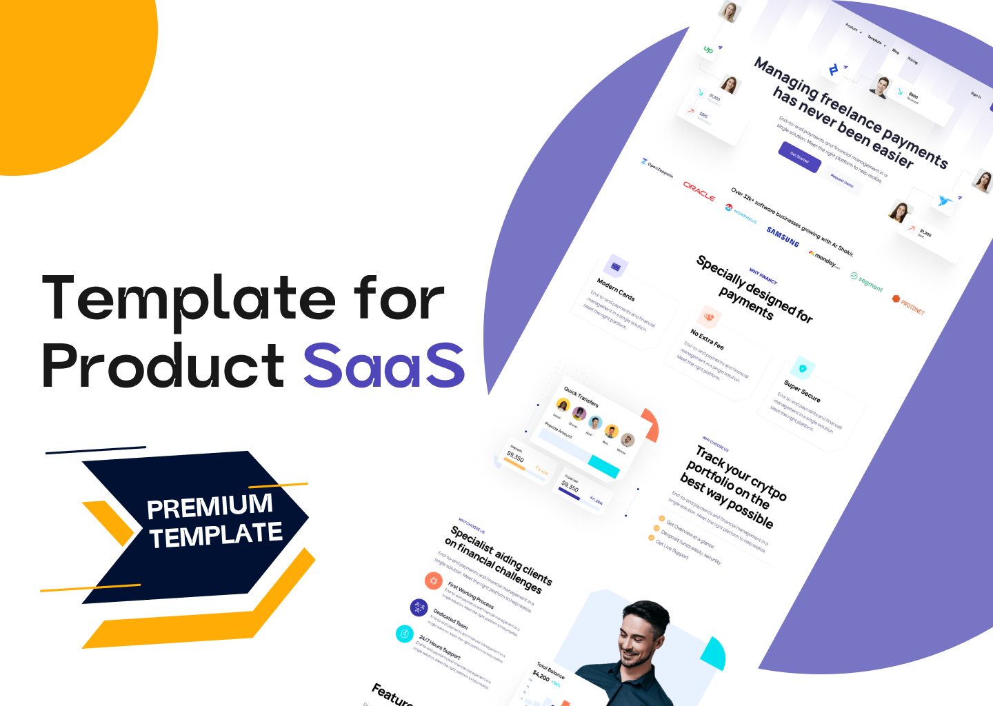 Stylish template for SaaS