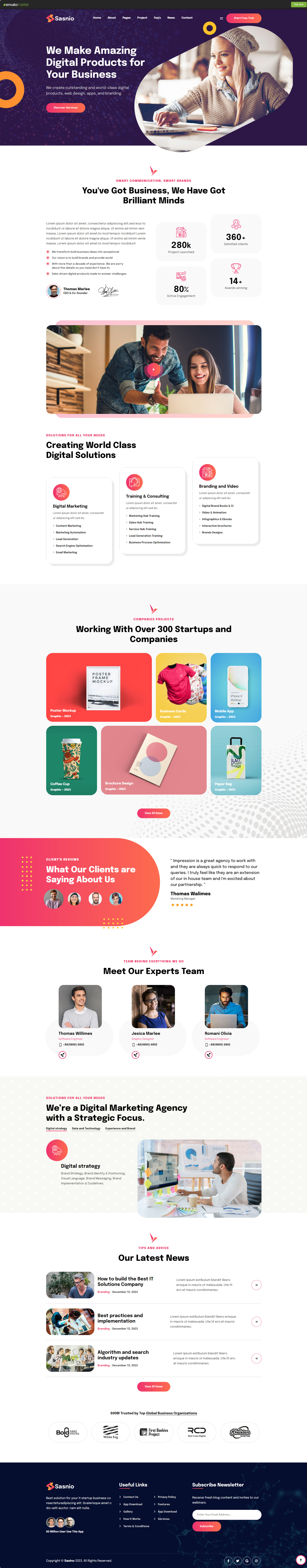 Business, Software company HTML Template