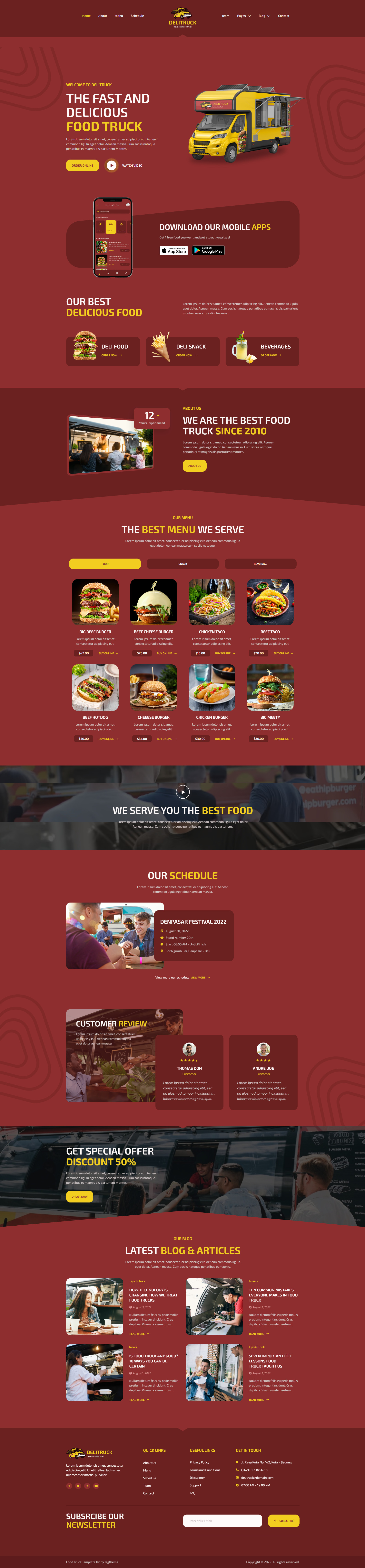 Business, Catering WordPress Template