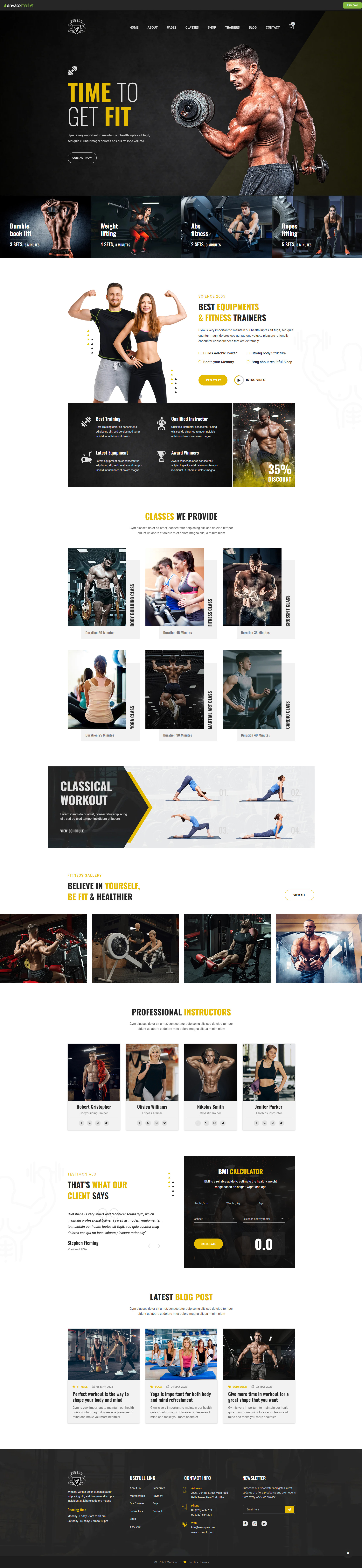 Premium theme for sports, gym, fitness