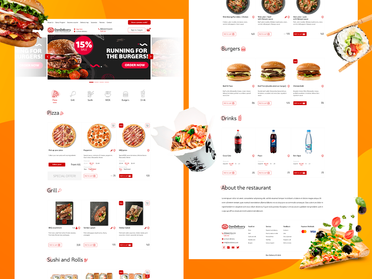 Business, Catering PSD Template