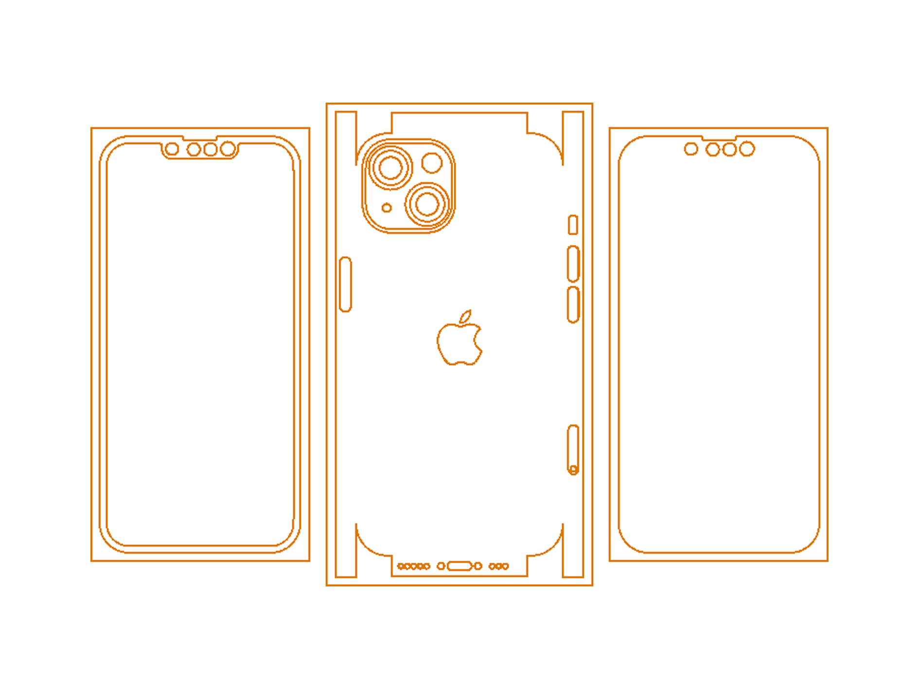 iPhone 14 Skin Skin Template Vector 2022