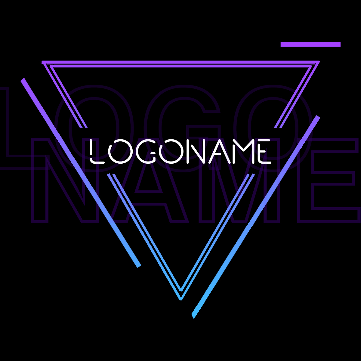 Logo: Neon triangle
