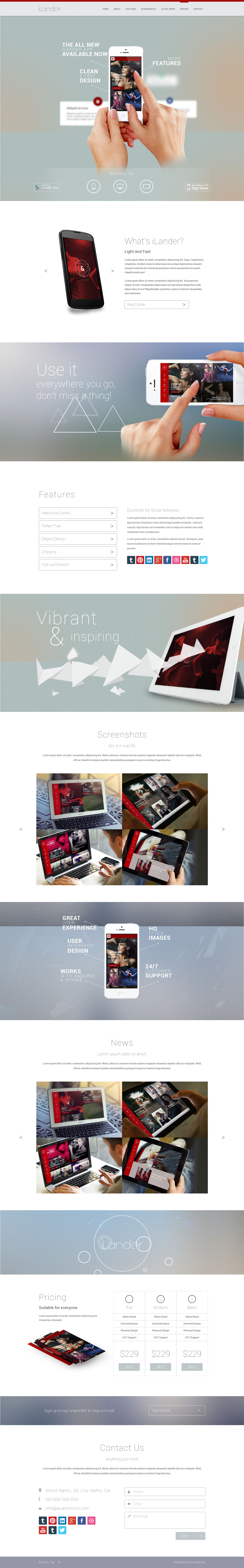 Landing page HTML Template