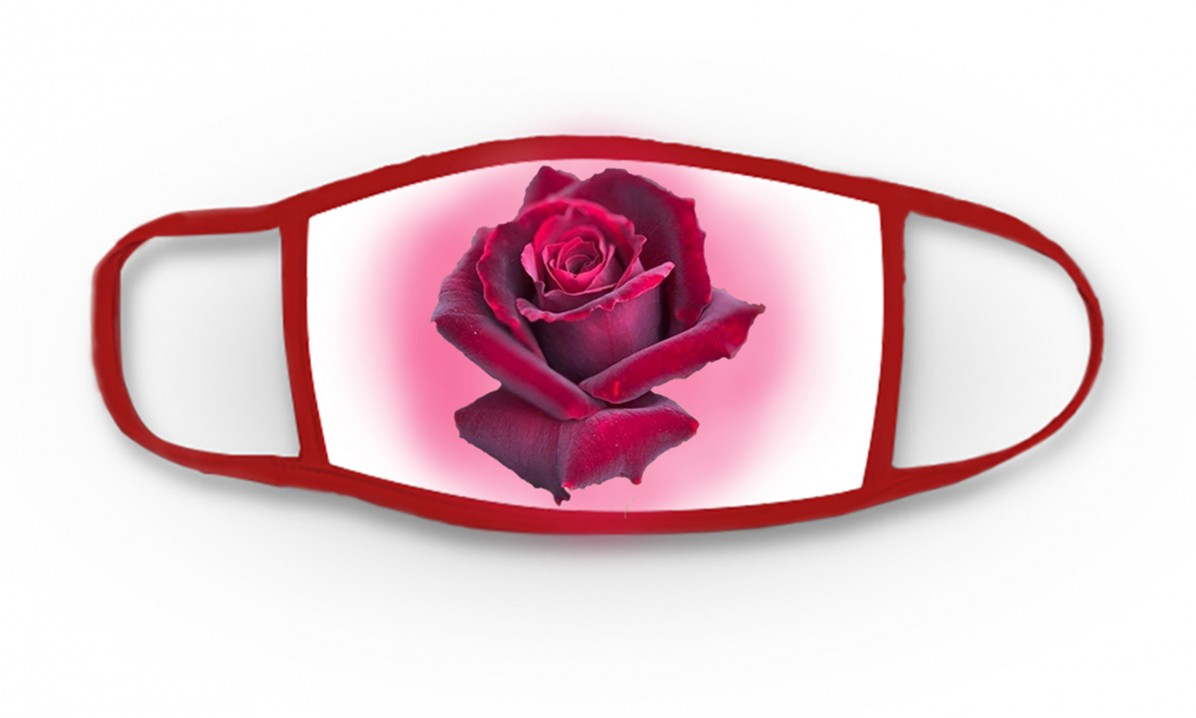 Face mask red rose