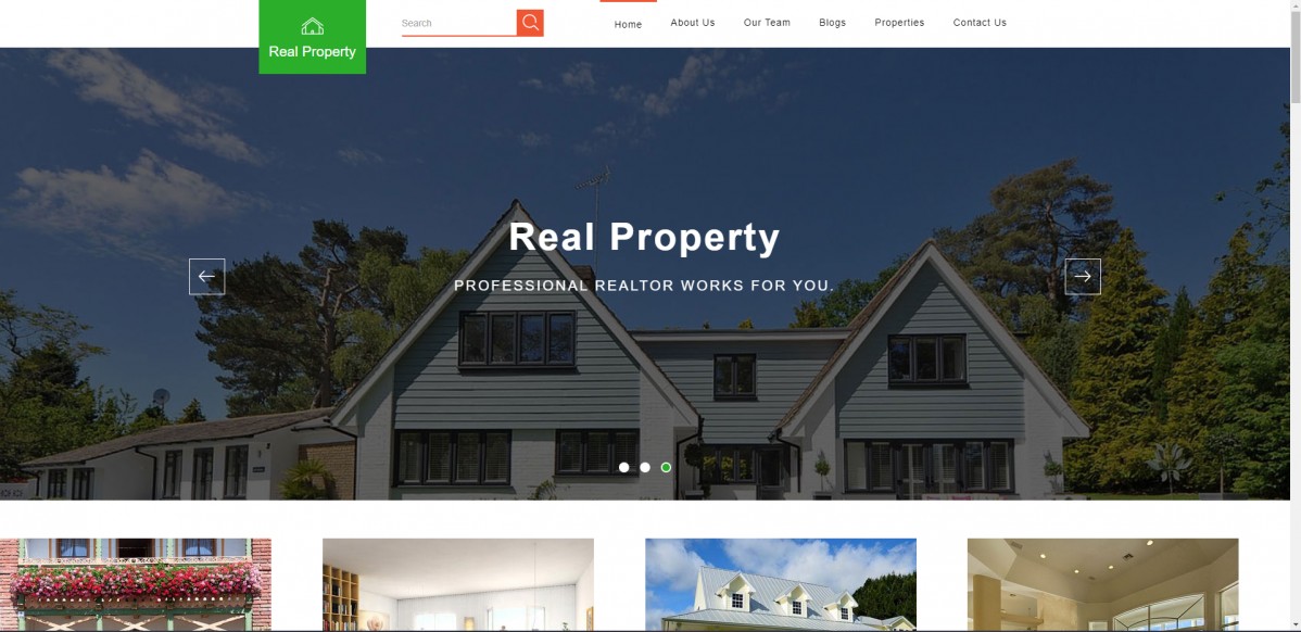 Real estate agency landing page