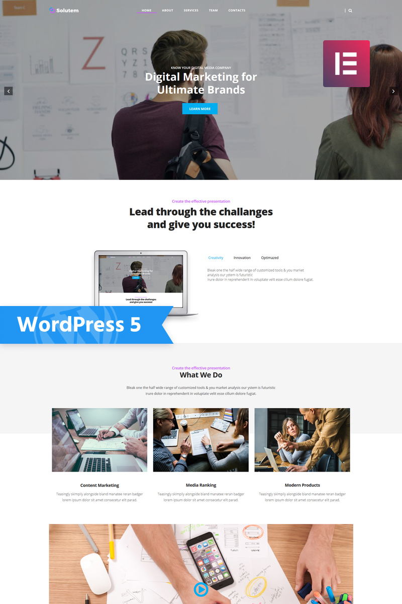 Photography website WordPress Template
