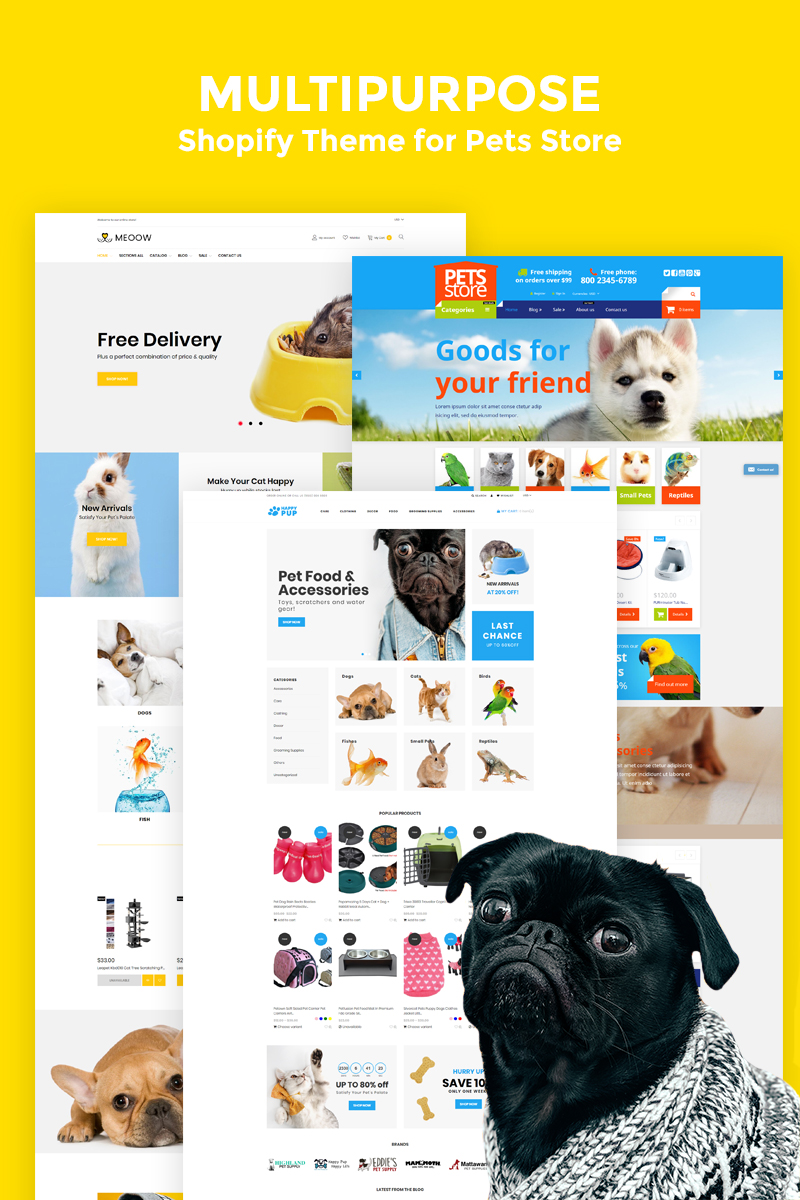 Animals, e-commerce Shopify Template