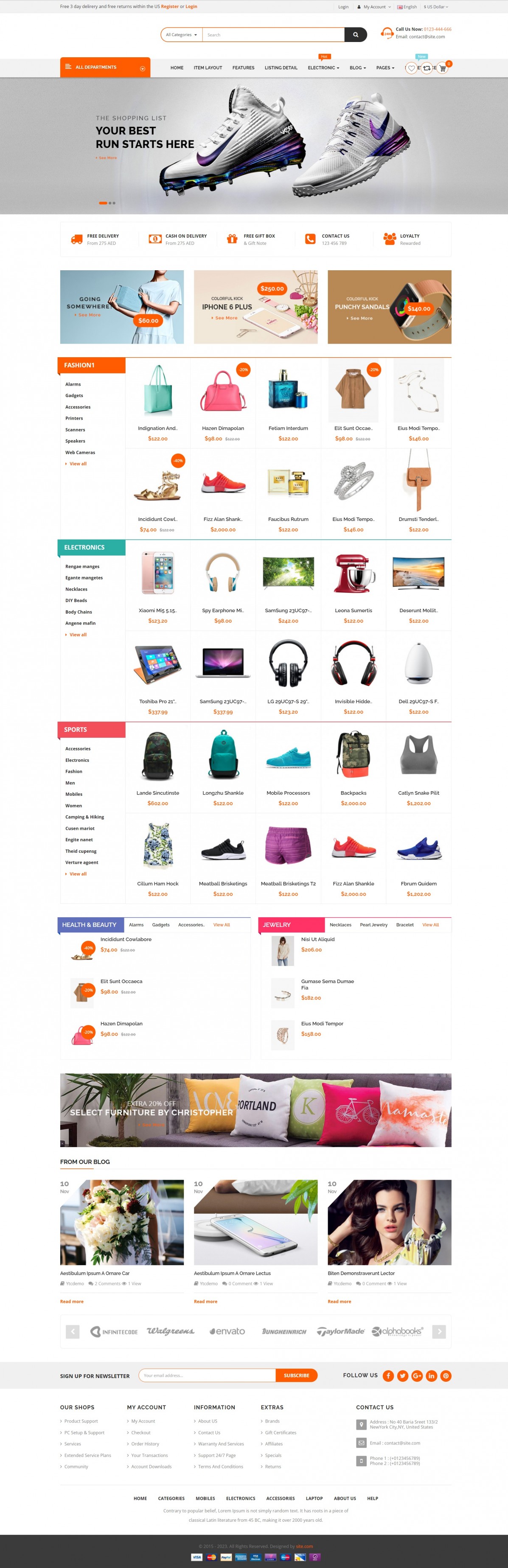 Equipment, e-commerce OpenCart Template