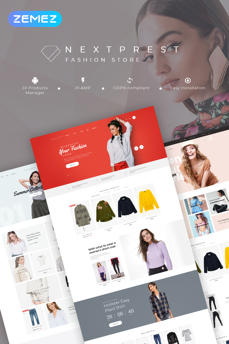 Fashion store, e-commerce PrestaShop Template
