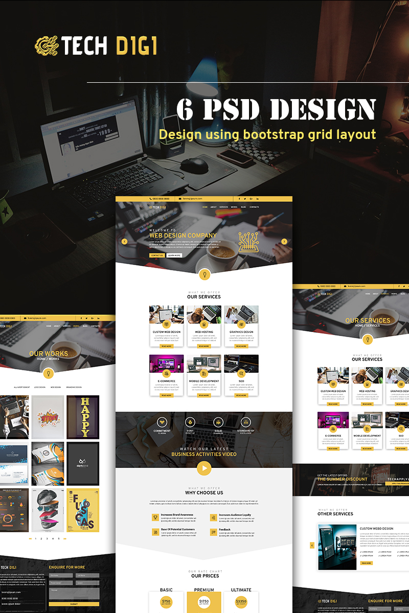 Multipurpose websites PSD Template