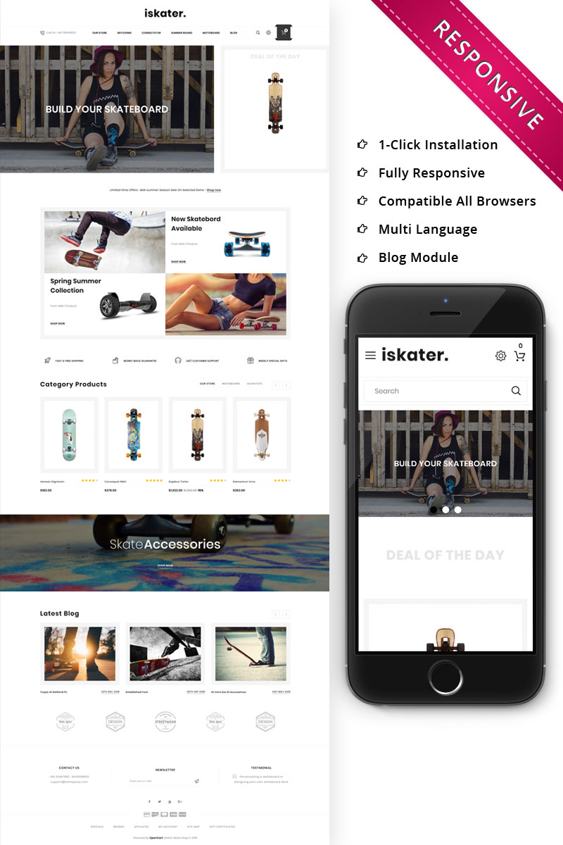 Travelling, e-commerce OpenCart Template