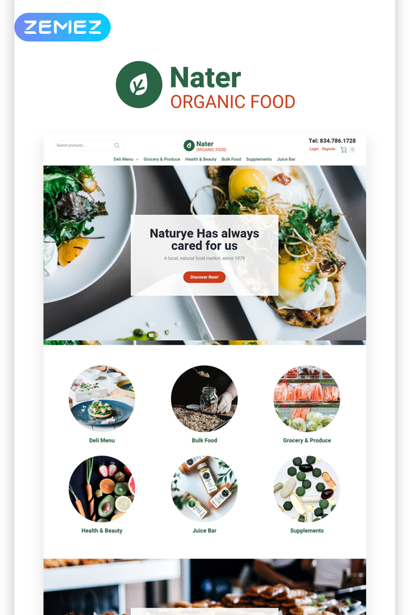 Catering, e-commerce WooCommerce Template