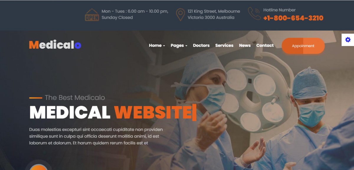 Medicalo - Medical, Doctor & Hospital HTML Template