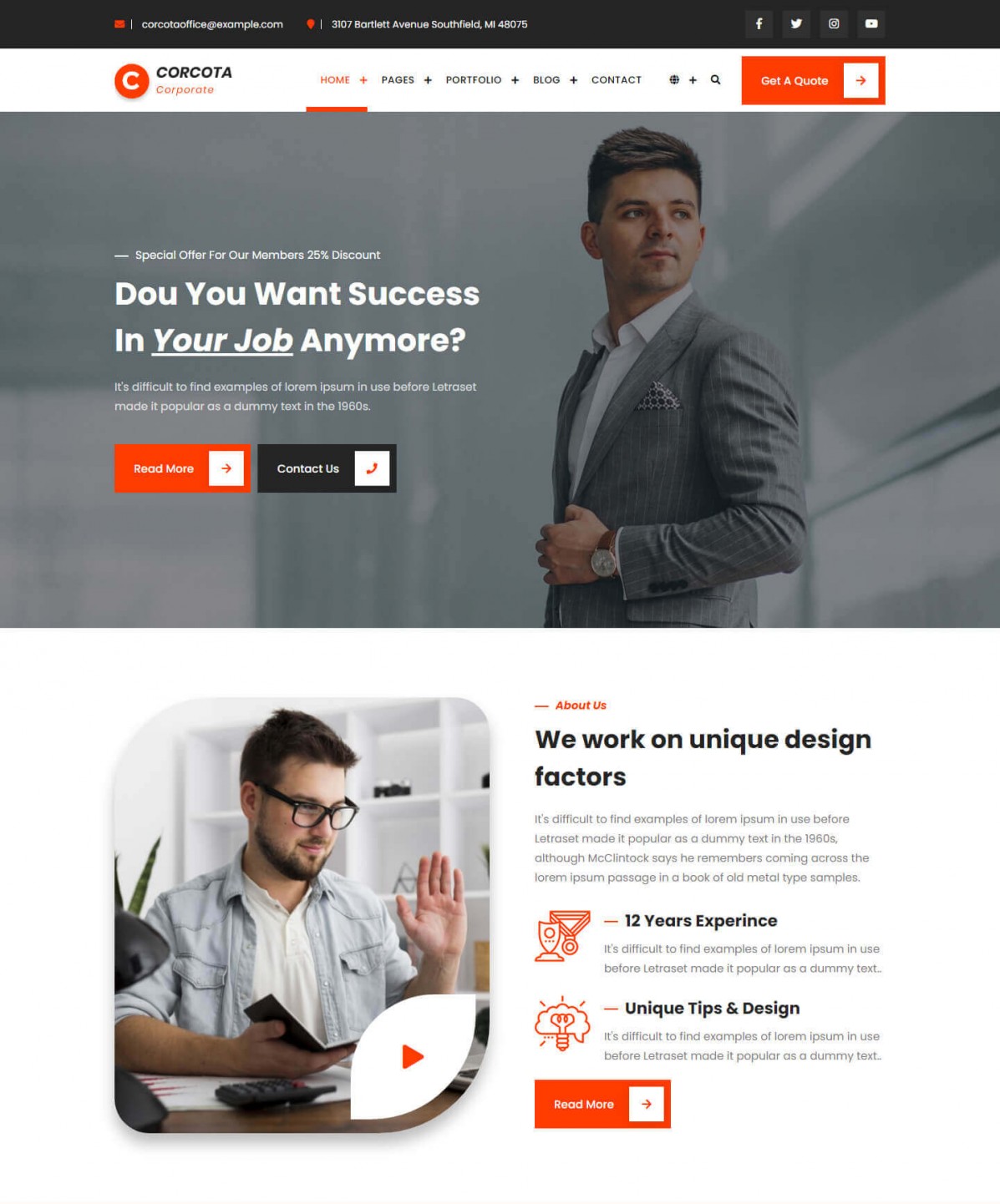 Business, Service company HTML Template