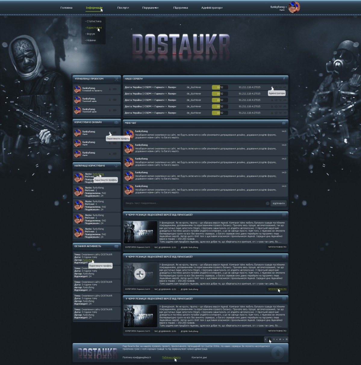 Gaming PSD Template