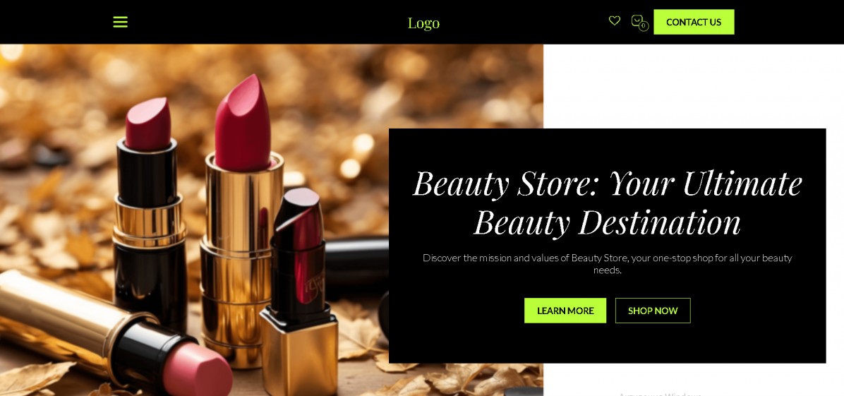 Online cosmetics store template