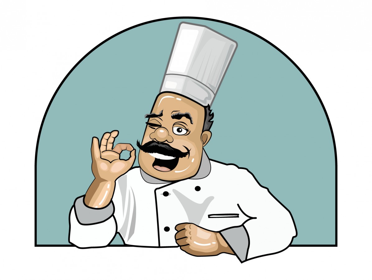 Vector illustration of a Cheerful Chef